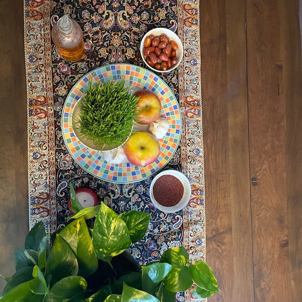 Farsi Calligraphy & Tile Design Persian Table Runners - Etsy Canada