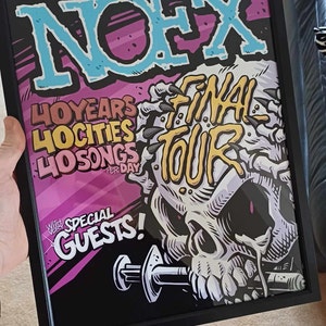 NOFX Final Tour REPRODUCTION Gig Poster Matte A3 A4 Art Print