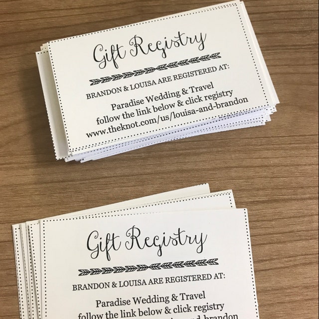 Wedding Registry Cards Templates