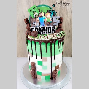 minecraft #caketopper #tortaspetitecreme 🔴20 personas 🔴Plátano