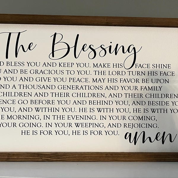 The Blessing - Wood Sign - Mantle Decor [FREE SHIPPING!] - Etsy
