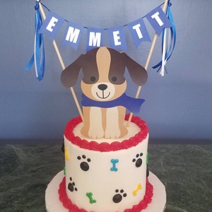 Dog Cake Topper for Kids Birthday Dog Birthday Cake Topper Puppy Party Cake Topper Puppy Pawty Decorations Etsy UK