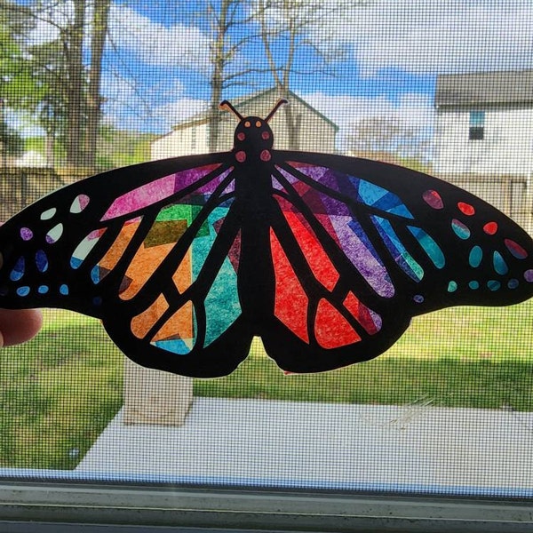 Butterfly Suncatcher Kit - Kids Arts and Crafts Kit - Adult Craft Kit ...