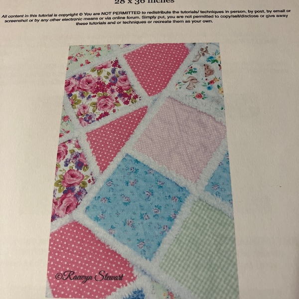 Reversable Rag Quilt Pattern Double-sided Rag Quilt Tutorial PDF | Reversible Baby Quilt Pattern ...