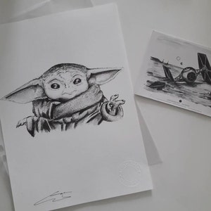 Baby Yoda The Mandalorian Star Wars Movie Print The Etsy Baby Yoda The Mandalorian Star Wars Movie Print The Etsy