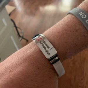 Bracelet D'identification D'alerte Médicale Personnalisé Avec Perles