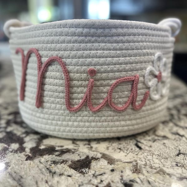 Personalized Baby Shower Gift Basket,rope Cotton Baby Gift Basket,toy ...