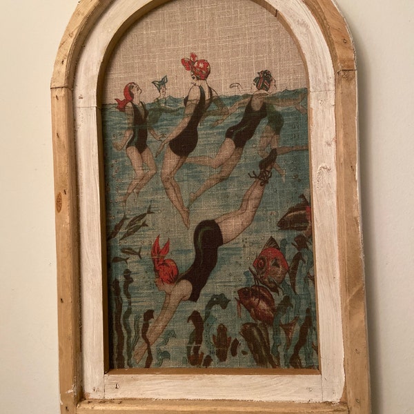 Swimming Wall Art | 14" X 22" | Bathroom Decor | Coastal Wall Decor - Etsy