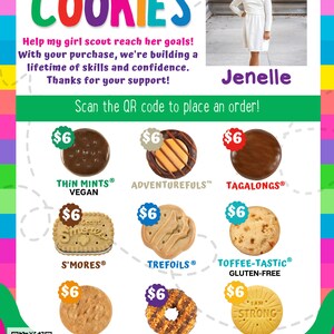 Girl Scout Cookie Desk Sign, LBB and ABC Cookie Flyer, Cookie Sales ...