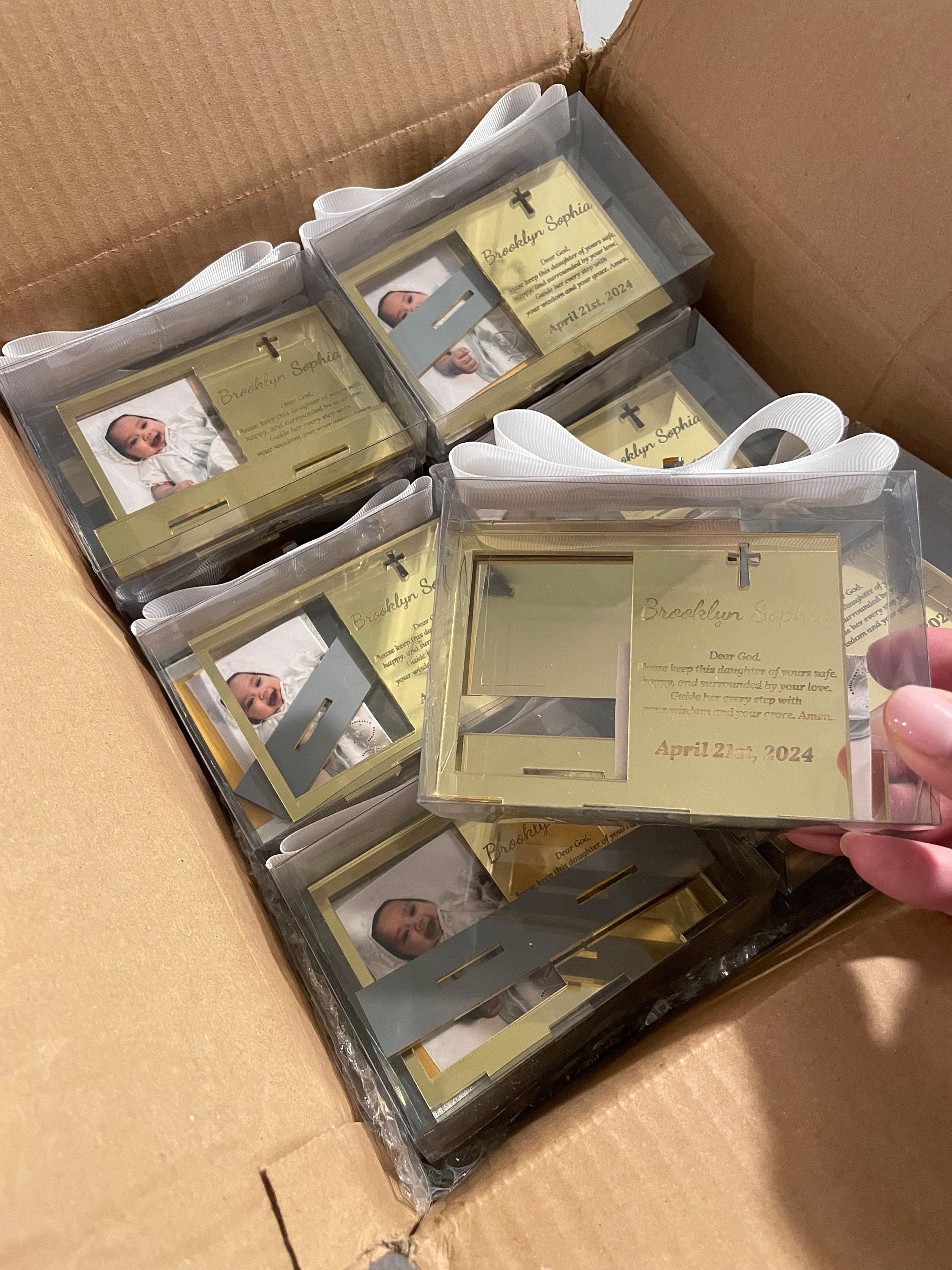 Personalized Baptism Favor, First Communion Favors, Christening Favors, Baptism Favor Girl and Boy, Baptism Photo Frame Stand, Mi Bautizo