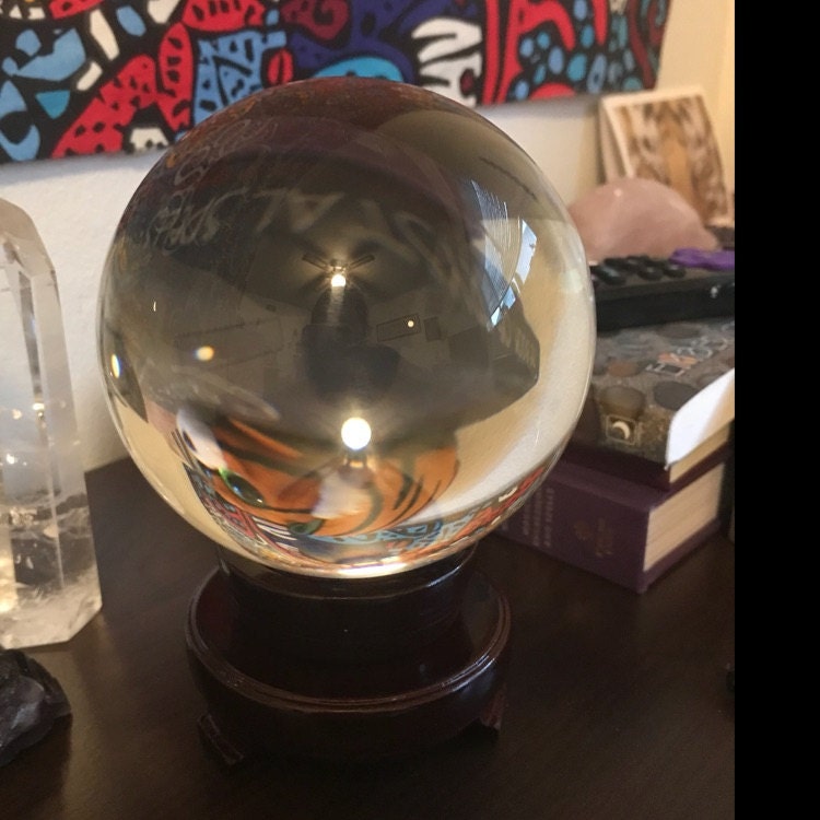 Quartz Crystal Ball 110mm Clear Quartz Stand Included Large