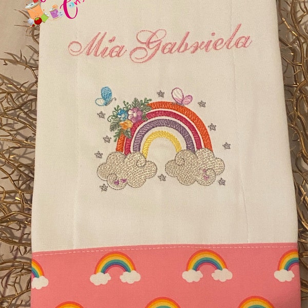 Rainbow Cute Embroidery Design - Baby Machine Embroidery File - PES JEF ...