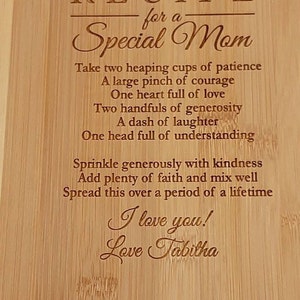 Recipe for a Special Mom Cutting Board Graphic by ABStore