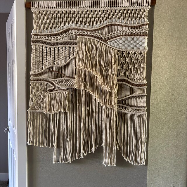 Extra Large Macrame Wall Hanging, Abstract Textile Art for