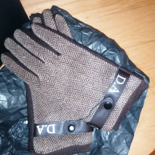 Personalised Men's Merino Wool Gloves With Strap Detail -  Denmark