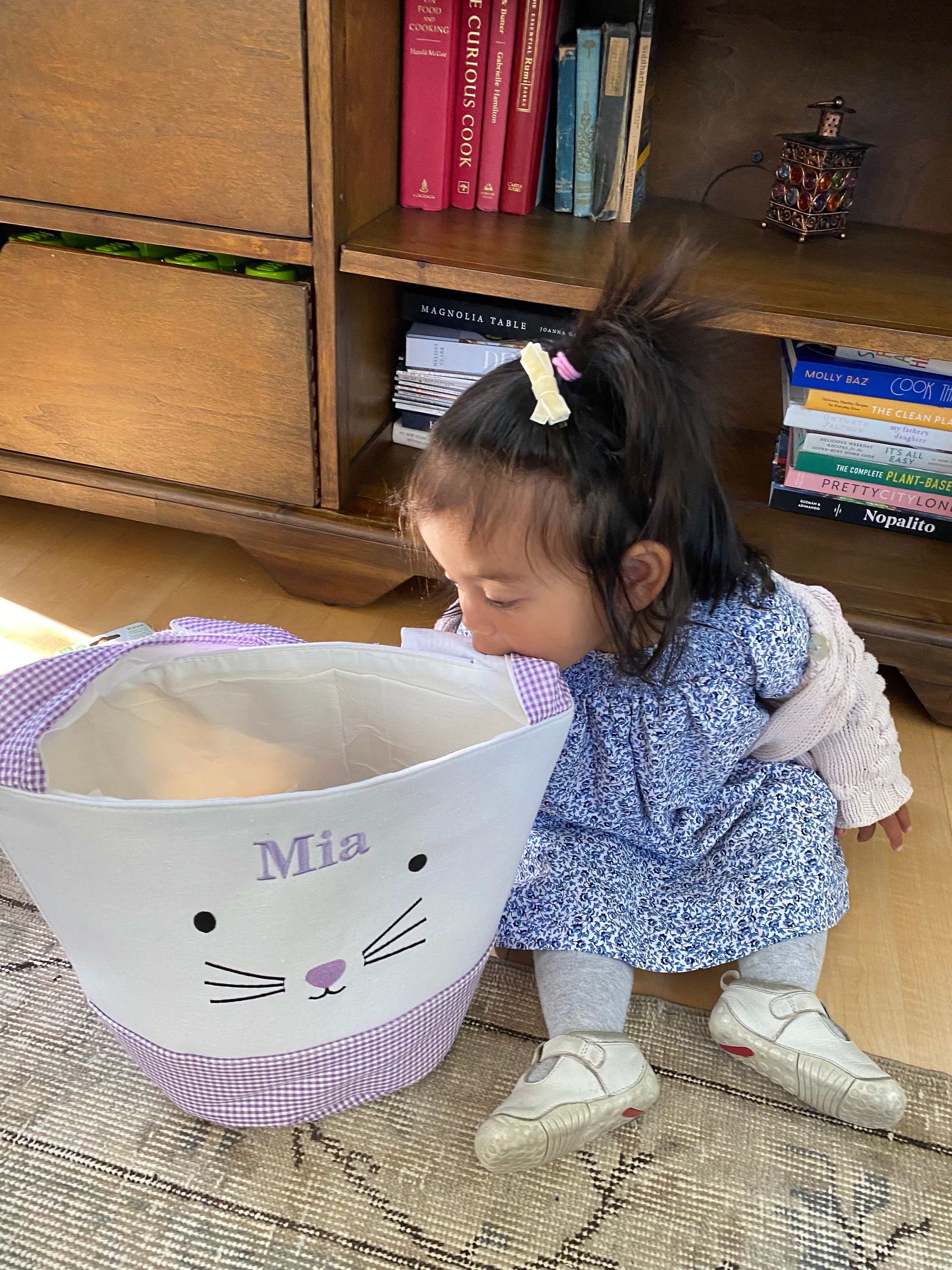 Easter basket, Personalized Easter Basket, monogram easter basket, girls basket, boys basket, girls easter basket, embroidered, Check, bag