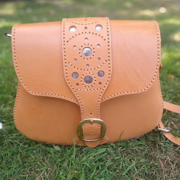 Shoulder Bag Leather Pattern PDF - Saddle Bag Digital Template - Etsy