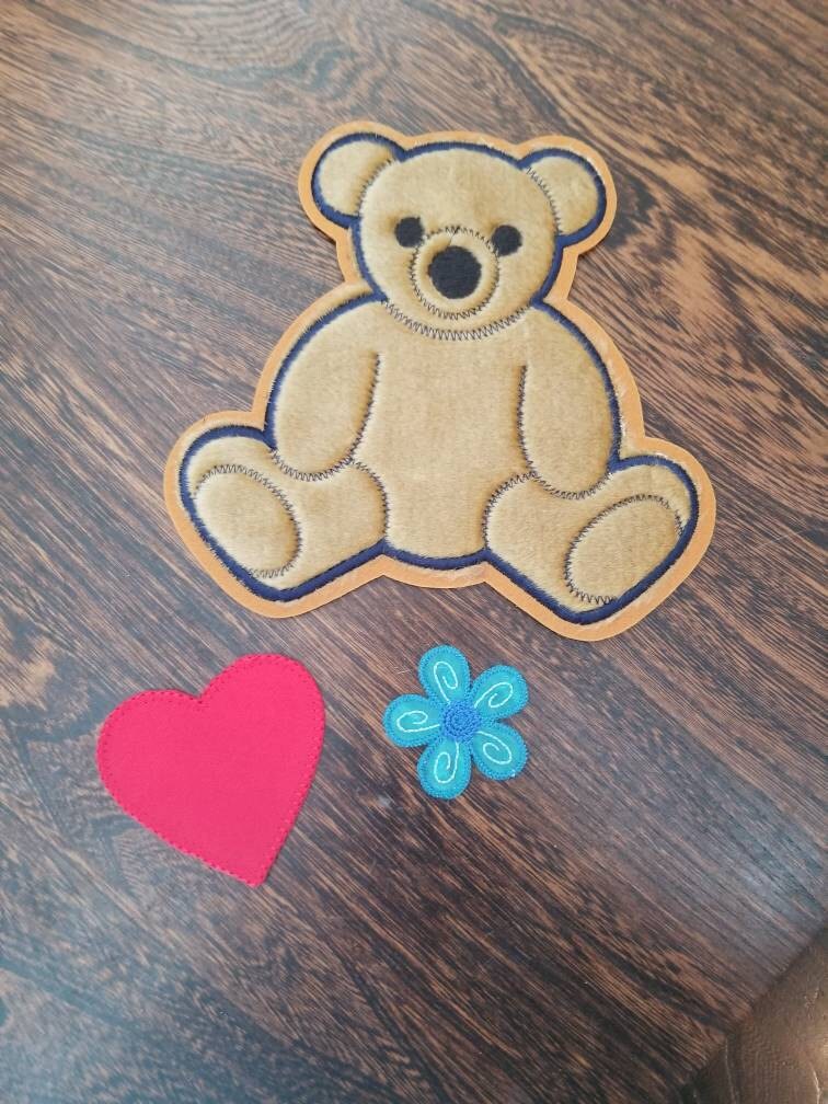 6.5/"x 6.5/" Brown Furry Cute Kaylee Firefly Teddy Bear Sew On Applique Patches