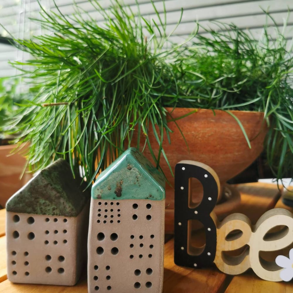 Bienensteinhaus groß grüngesprenkelt