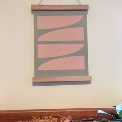 MCM Printable Wall Art, Minimalist Downloadable Poster, Black on Beige ...