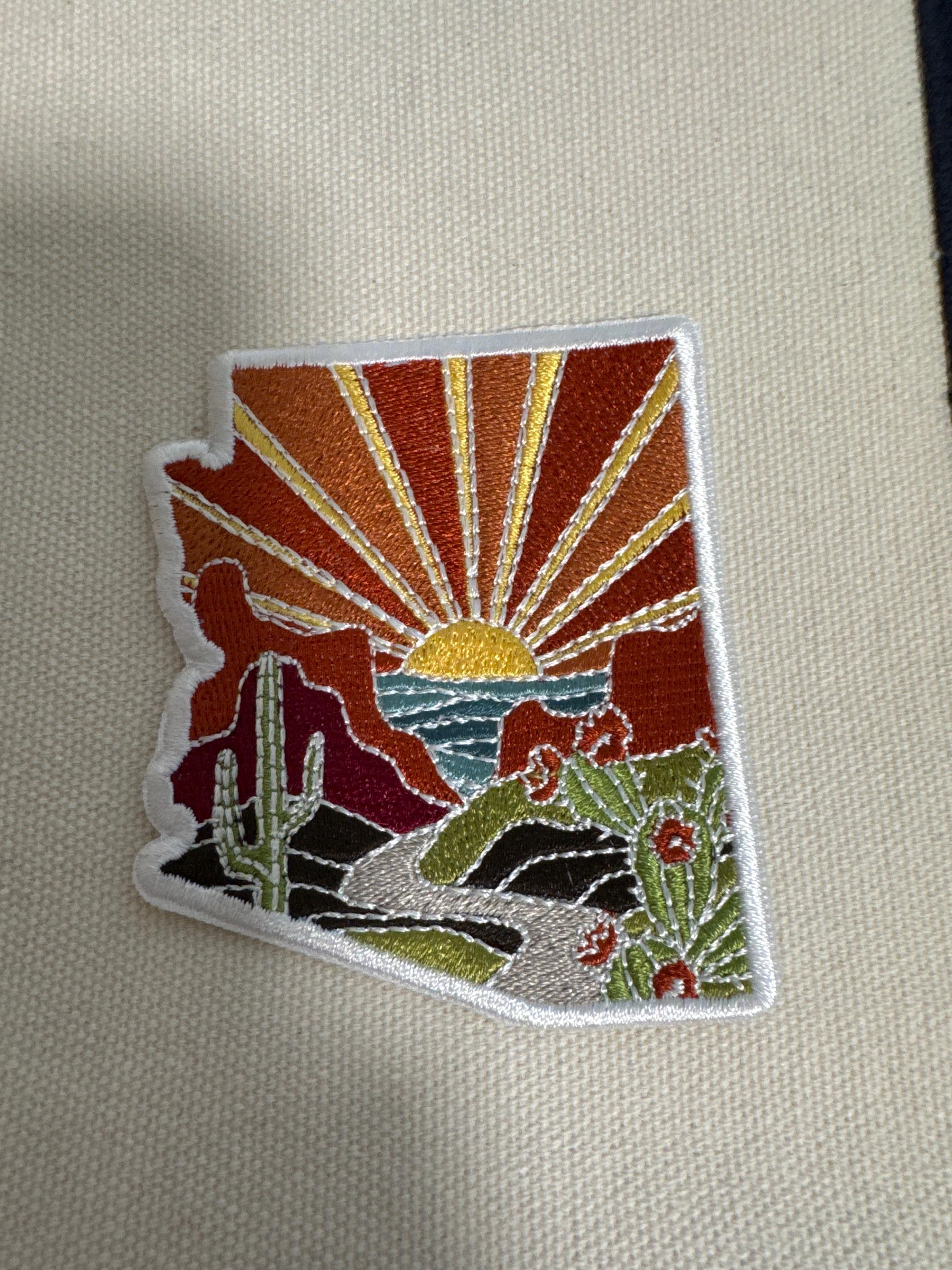 Arizona Iron-On Patch | 2.5&quot; Patch | Embroidered Sew-on or Iron-on Applique
