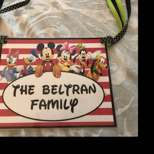 Stroller Tag Custom, Personalized, Disney Mickey Mouse & Pals Vacation ...