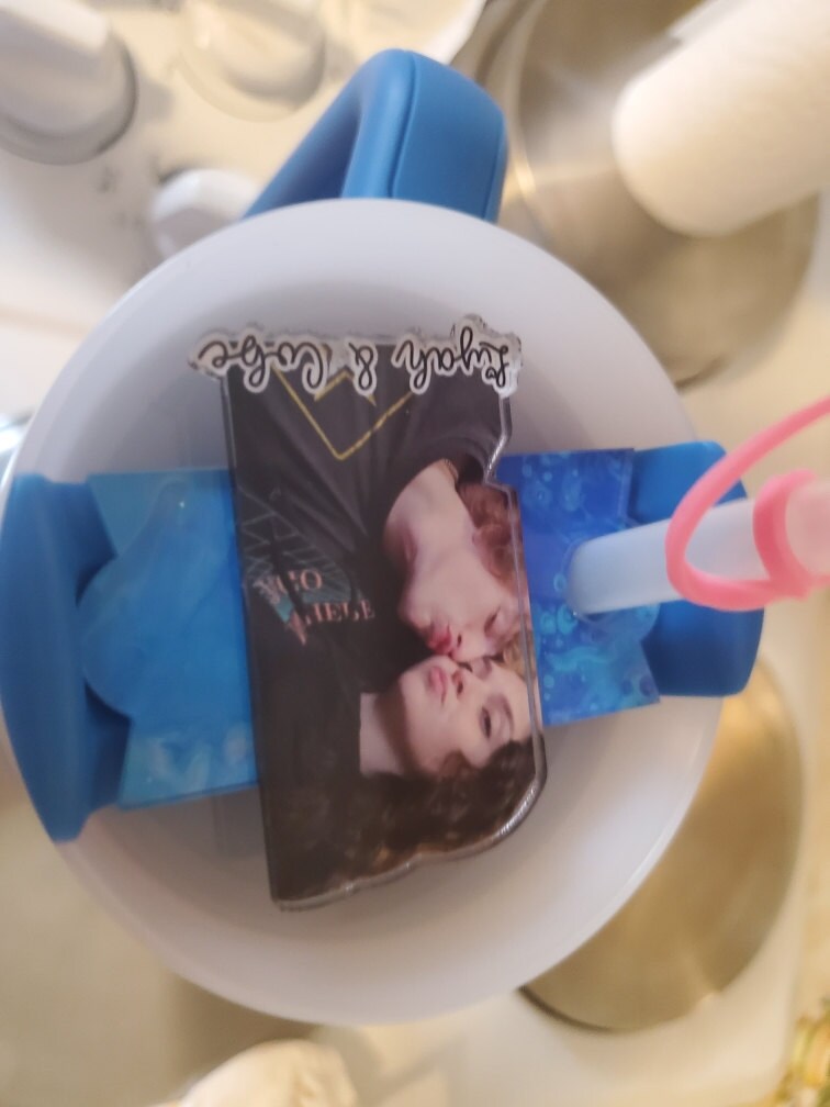 Personalized Photo Tumbler Name Tag, 30oz 40oz Tumbler Quencher Name Plate Topper, Custom Pet Stanley Accessories Tag, Gift For Best Friends