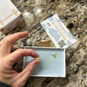Customer photo, Baseball Stud Earrings