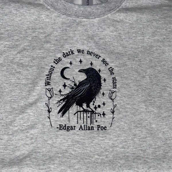 Without the Dark We Never See the Stars Embroidery Designs, Crow ...