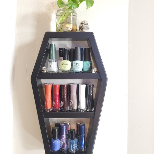 Coffin Wall Shelf, Coffin Display Shelf, Collectible Shelving ...