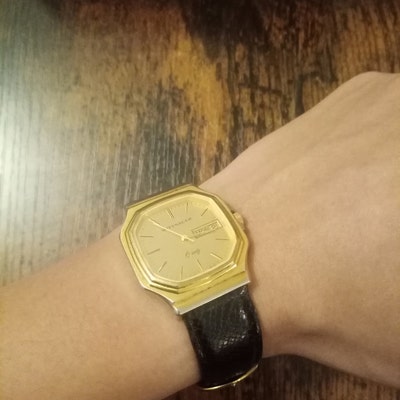 Montre-bracelet Homme Vintage Savoy – 17 Rubis, Mécanique Manuelle, Fabriqué En Suisse, Bracelet Marron