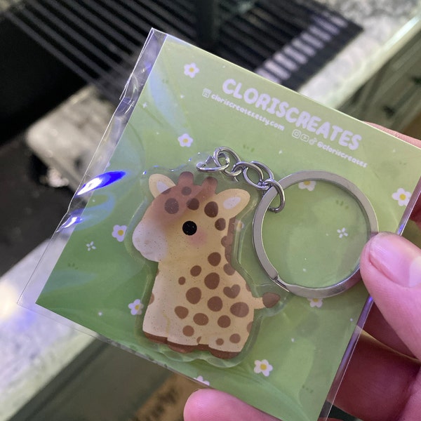 In Collectible Animal Figurines Handmade Engraved Wooden Giraffe Keyring - Personalized African Animal Keychain Gift Giraffe Figurine - Foto 9