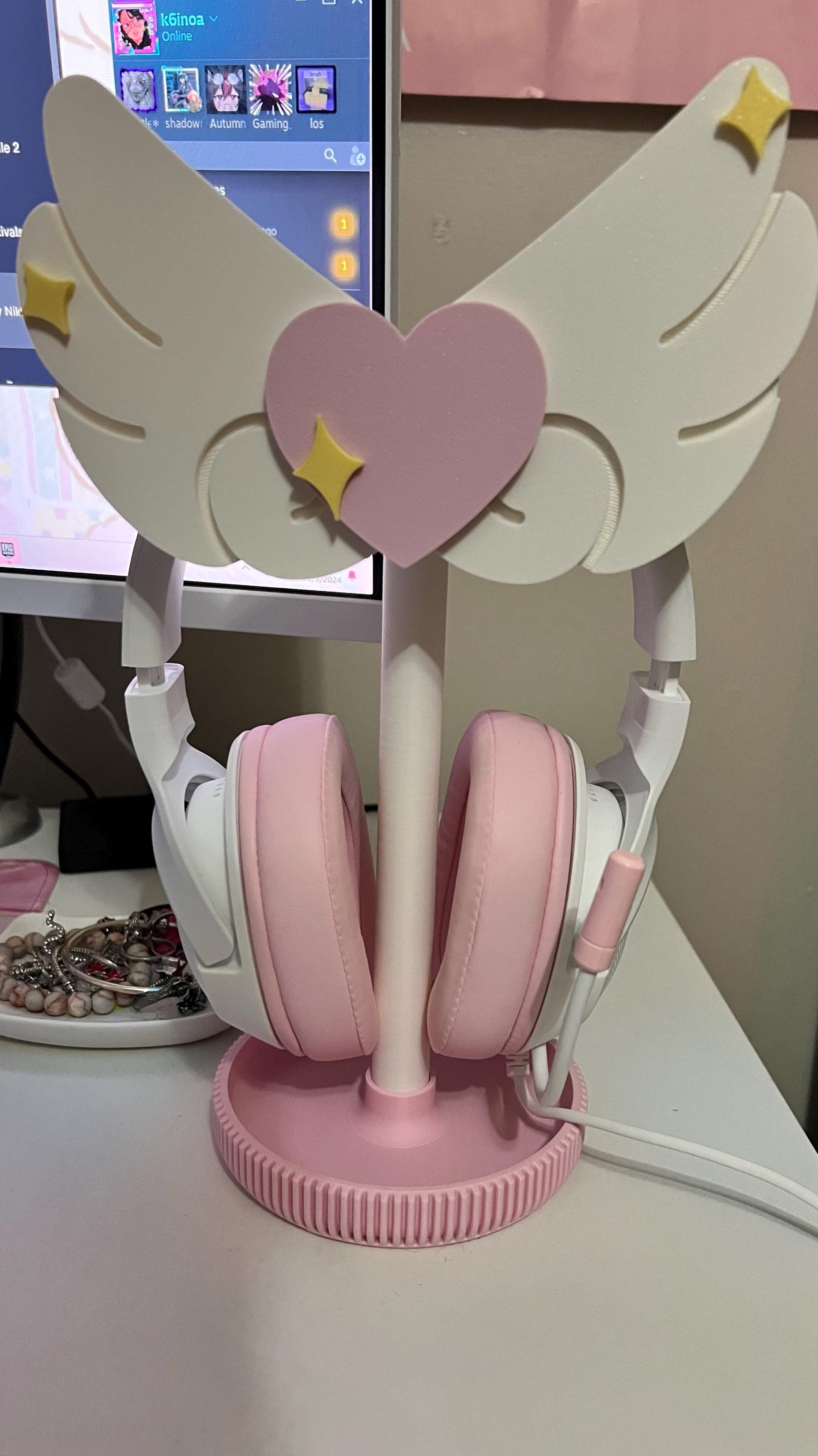 Angel Wings Headphone Stand - Elevate Your Desk Setup with Some Charm