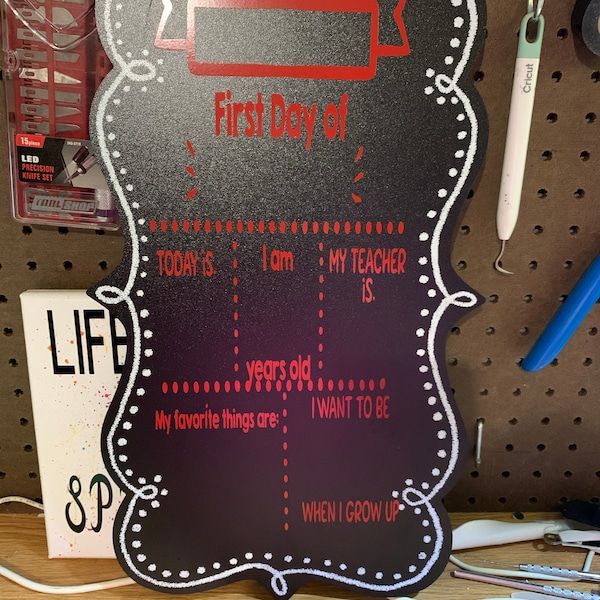 First Day of School Chalkboard SVG | Design for Back to School ...