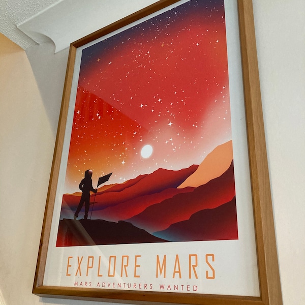 EXPLORE MARS Poster Print, Inspirational Quote, Poster Print, Astronomy ...