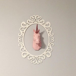 large white resin deer head