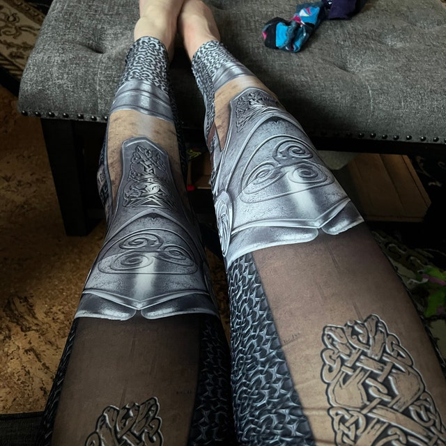 Viking Armor Leggings, Viking Warrior Leggings, Viking Norse Leggings,  Irish Leggings, Viking Design Leggings, Printed Leggings, Yoga Pants 
