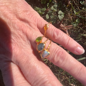 Customer photo from Kim, Dainty Raw Citrine Ring in Yellow Gold