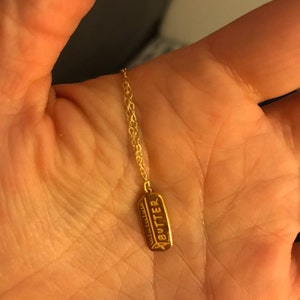 Customer photo, Stick of Butter Necklace