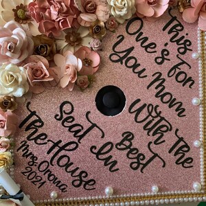Graduation Cap Decoration God Is Within Her She Can Master Etsy