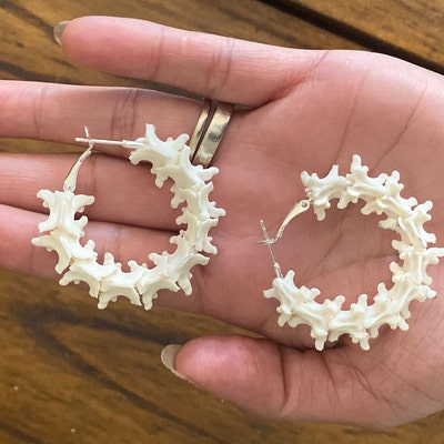 Python Vertebrae Hoop Earrings - Etsy