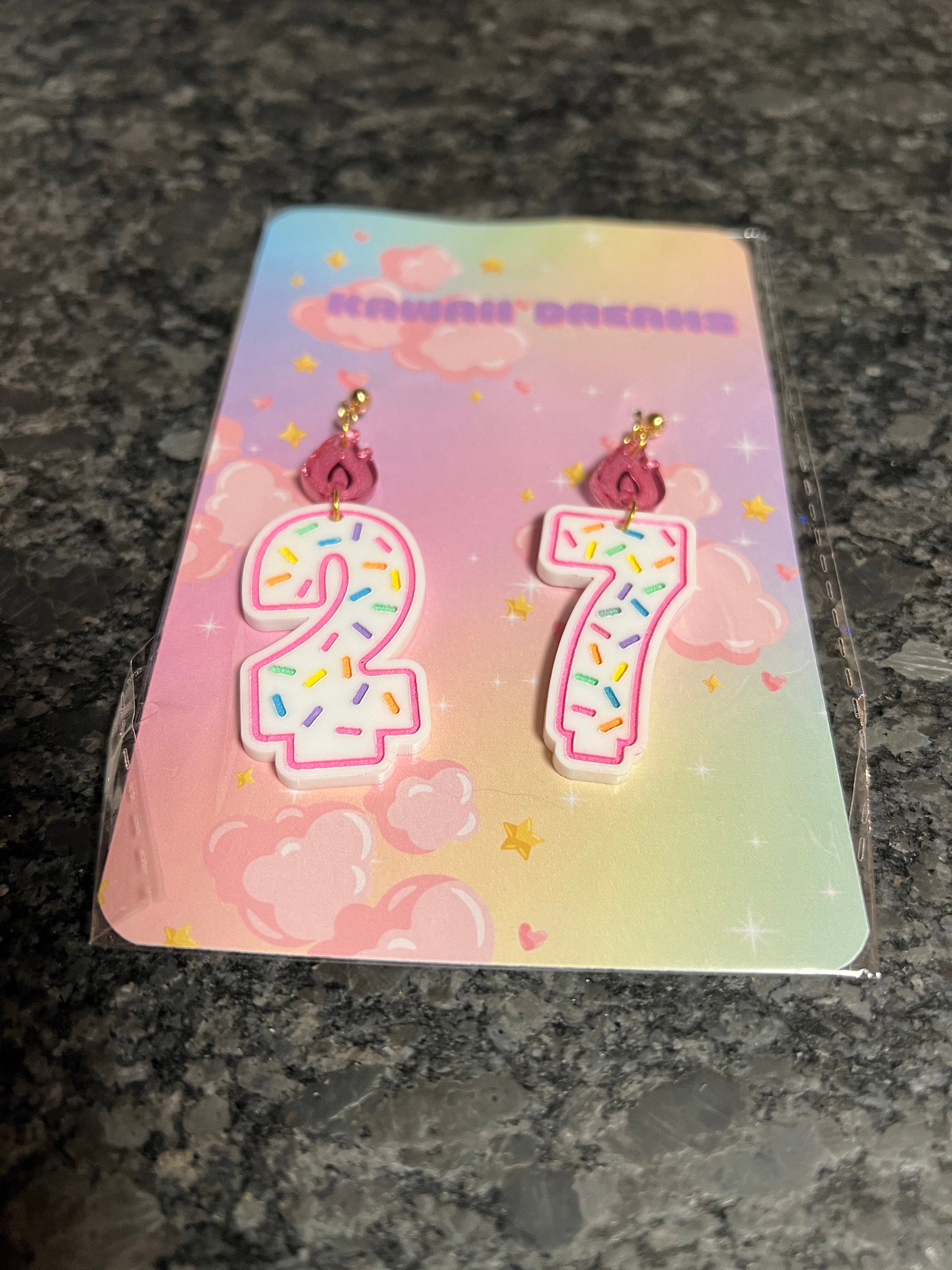 Birthday Candle Earrings
