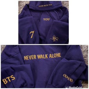 New BTS Inspired Hoodie - 7 - 00:00- Seven With You - Never Walk