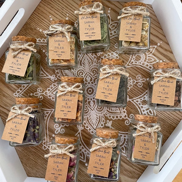Wedding Tea Favors for Guests, Bulk Test Tube, Rustic Wedding Favor ...