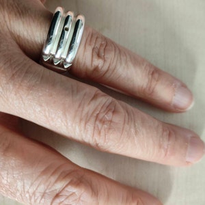 Atlantis Ring, Sterling Silver Atlantis Ring, Shiny Finish