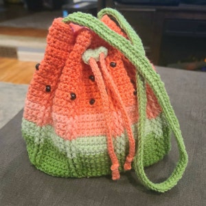 Crochet Bag PATTERN Cable Stripes Drawstring Bag - Etsy