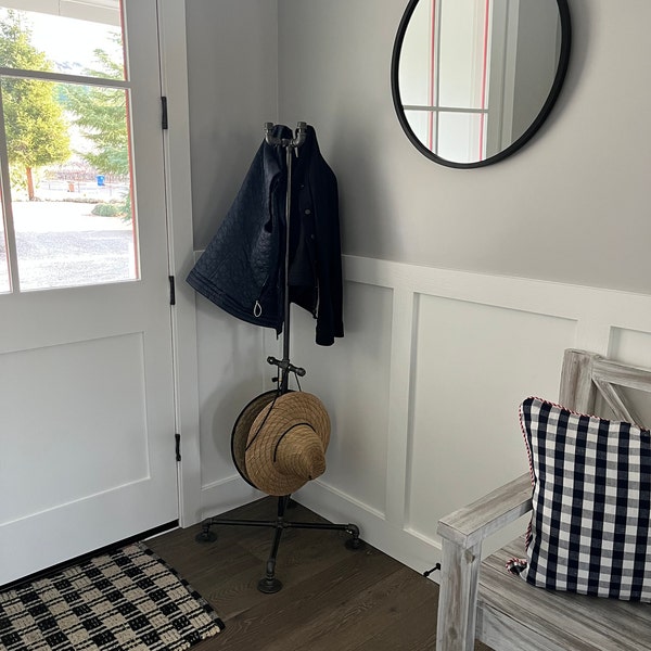 Standing Coat Rack, Coat Tree, Industrial Home Decor, Steampunk Coat ...