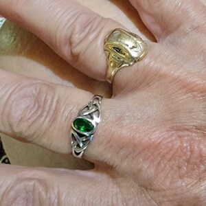 Anello In Argento Sterling Con Fascia Celtica, Massiccio, Con Marchio Di Garanzia 925, Senza Nichel - Italia - Foto 4