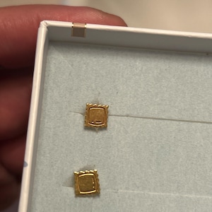 Customer photo, Ravioli Stud Earrings