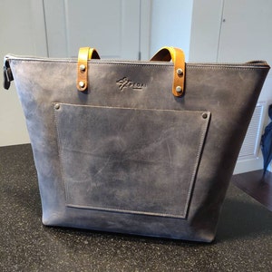 Leather  Large Tote — A Well Worn Story